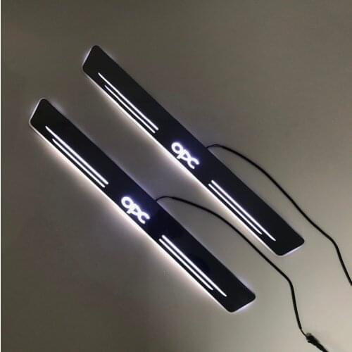 Express Delivery Led Door Sill Plate Strip Welcome Light Pathway Accessories Guard Protectors for Opel Astra j Opc