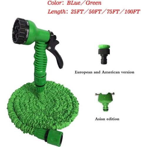 25FT-175FT Telescopic Water Pipe Flexible Garden Hose Imitation Silicone Hose Garden Irrigation Supplies Water Pipe Car Wash