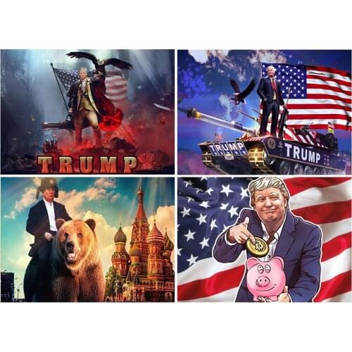 Trump Diamond Painting Funny Diamond Embroidery Our President Mosaic Picture of Rhinestone Cross Stitch Kits Home Decoration