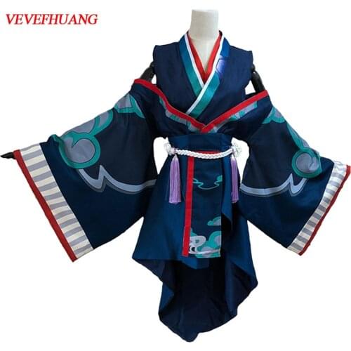 VEVEFHUANG Hight Quality Game Onmyoji En'enra Kimono Hallowmas Women Cosplay Costume DressJapanese women Kimono Suit Cosplay