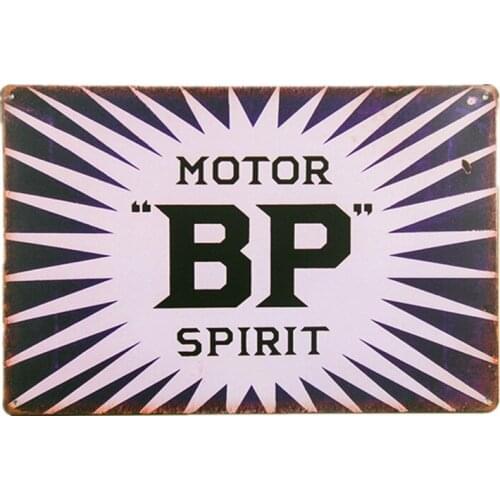 Vintage Garage decor BP Motor Spirit oil vintage garage metal tin sign wall plaque