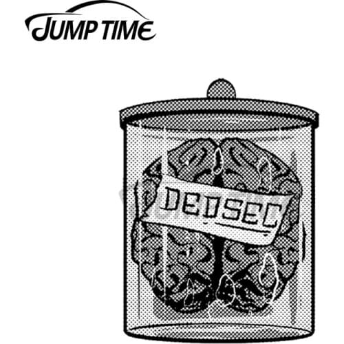 Jump Time 13 x 5.9cm For Dedsec Brain in a glass Car Stickers Waterproof Scratch-proof Custom Printing Bumper Trunk Truck Decal