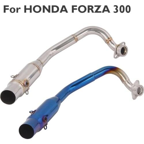 Motorcycle Exhaust Pipe Muffler Header Connector Link Tube Stainless Steel Pipe for Honda FORZA300 2017 2018 2019