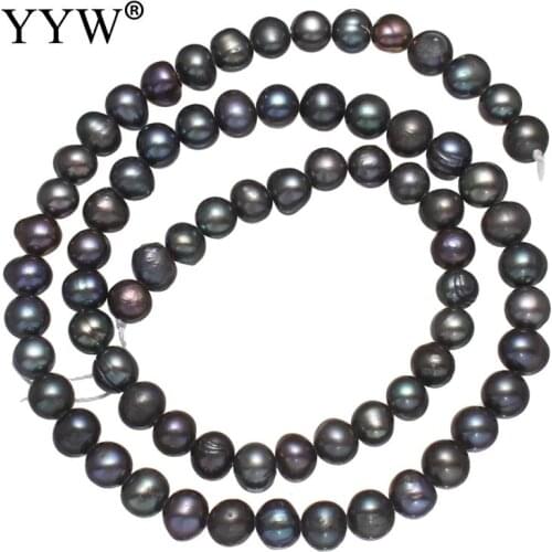 High Quality 5-6mm 100% Natural Freshwater Pearl Beads dark green Pearl Round Loose Beads DIY Necklace Bracelat Jewelry Making