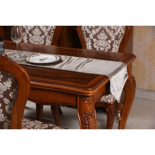 High End factory directly sell velvet table runner silver table runner