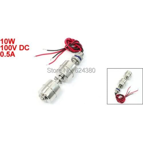 ZS10010-2 Vertical Stainless Steel Fish Tank Pool Liquid Water Level Sensor 2 Double Dual Balls Float Switch