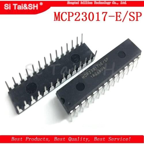 1PCS MCP23017-E/SP DIP-28 MCP23017 16-Bit I/O Expander with I2C Interface IC