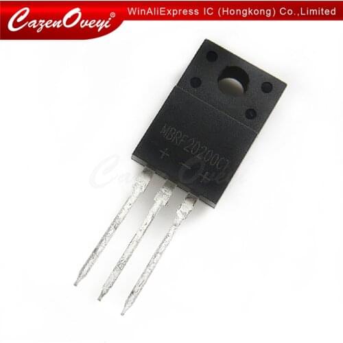 10pcs/lot MBRF20200CT MBRF20200 TO-220F 200V 20A In Stock