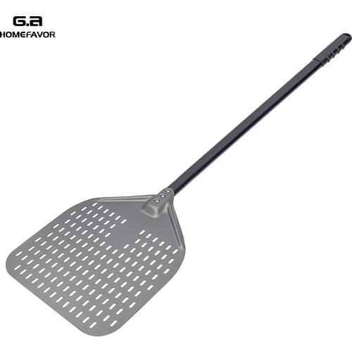 120cm Long Pizza Peel Hard Anodized Aluminum Perforated Pizza Shovel Detachable Pastry Baking Paddle Board With Non-slip Handle