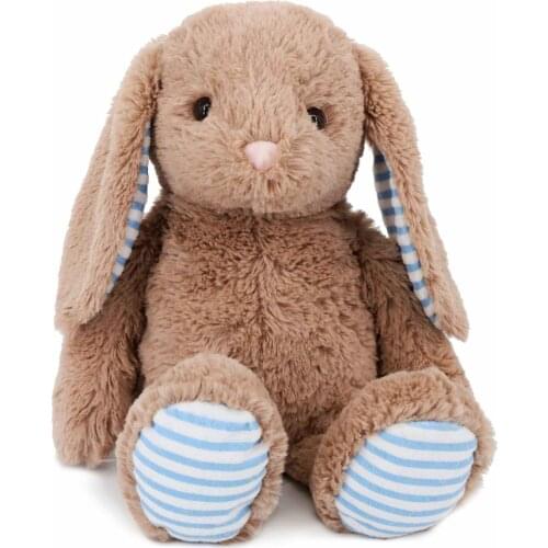 30cm Tall Brown Easter Bunny Stuffed Animals Cuddly Rabbit Plush Toy for Kids Boys Girls Birthday Xmas Gift Pillow Decoration