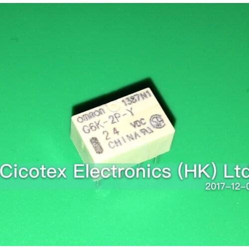 5pcs/lot G6K-2P-Y-24VDC RELAY G6K-2PY-24DC RELAY TELECOM DPDT 1A 24V G6K-2PY-24_DIP G6K2PY24DC