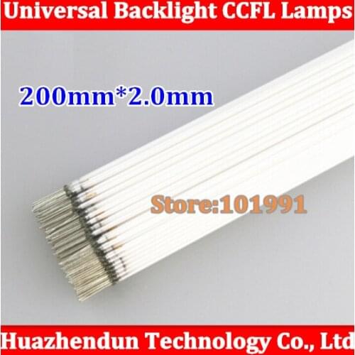 Free shipping 10PCS 200MM length LCD CCFL lamp backlight tube,200MM 2.0mm, 200MM length CCFL light