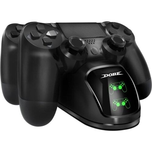 Fast Charging PS4 Dock Dual Controllers Charger Charging Station Gamepad Stand Holder LED for SONY PlayStation 4 PS4/Pro/Slim