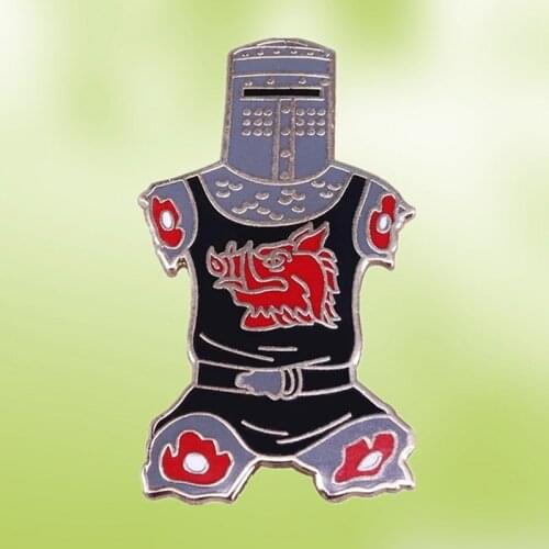 Black Knight John Cleese Just A Flesh Wound Metal Enamel Pin King Arthur Terry Gilliam Comedy Movie Medieval Jewelry Badge
