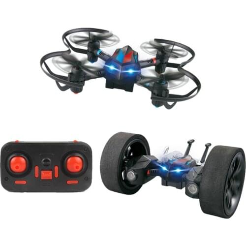 Deformation RC aircraft / stunt car / remote control Car toy 2.4G 4CH gyro Drone Assembly DIY Deformation Quadcopter kids toys