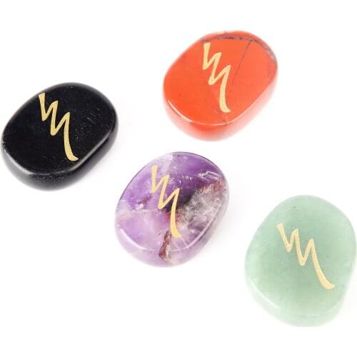 Karuna Raku Reiki pattern symbol natural crystal Sculpture Ornaments