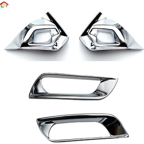 For Nissan Note 2020 2021 Car Accessories ABS Chrome front Rear Reflector Fog Light Lamp Cover Trim Bezel Frame Styling Garnish