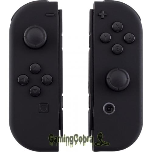 Custom Soft Touch Grip Black Controller Housing w/ Full Set Buttons DIY Replacement Shell Case for Nintendo Switch Joy-Con CP310