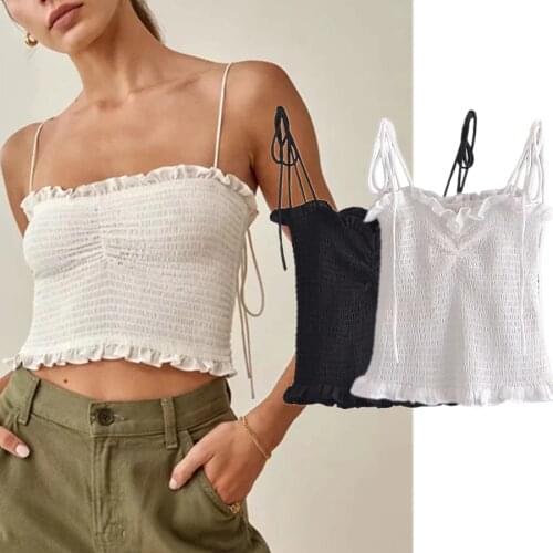Jenny&Dave T Shirt Women Harajuku Tshirt Camisole Indie Folk Vintage France Elastic Strap Summer Camisetas Verano Mujer Tops