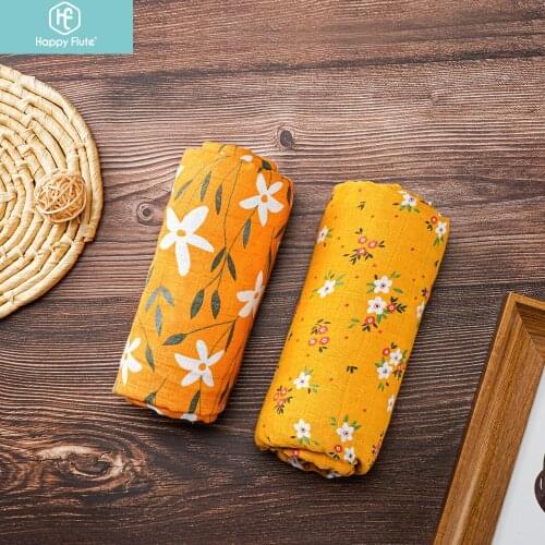 Happyflute 2pcs/set Baby Bamboo Fiber Baby Swaddle Soft Newborn Blankets Baby Wrap Sleepbag Stroller Cover Play Mat