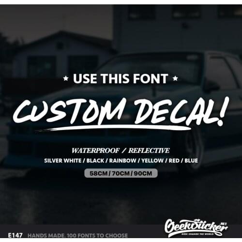 Custom Stickers For Car Customizati Front Windshield Decal Waterproof Reflective Vinyl Sticker Personalize Your Text Geeksticker