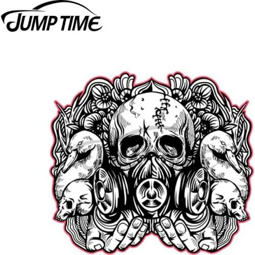 JumpTime 13 x 6.3cm Brothers Keeper Skull Vinyl Car Stickers Waterproof Scratch-proof Window Trunk Decal Custom Printing Decor