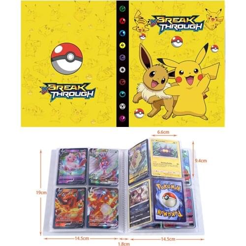 240Pcs Holder Collections Pokemon Cards Album Book Game Characters Cards Map Book Binder Folder Top Loaded List Toy Gift For kid