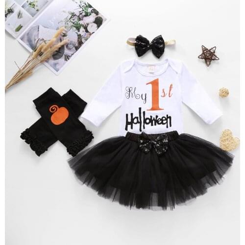 0-24M Halloween Newborn Baby Girl Clothes set Long Sleeve Top Skirt Dress Set Elegant Cute Sweet Party Club Princess Outfit