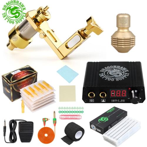 Adjustable Stroke Direct Drive Tattoo Rotary Machine with LCD Mini Power Supplies Box Permanent Makeup Machine Accessories kit
