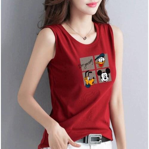 Disney tank top women suspender new fashion loose sleeveless T-shirt tops for women