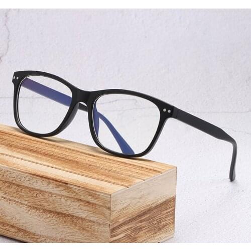 New Women Vintage Anti-Blue Light Eyeglasses Optical Myopia Computer Eye Glasses Classic Square Plastic Men Glasses 2020