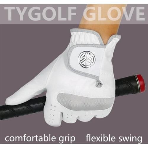 Golf Glove Breathable Left Hand Right Hand Microfiber Cloth Golf Glove Wear-resistant Sun Protection Glove 23-26 For Golf Sports