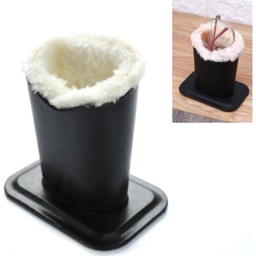 PU Leather Eyeglass Holders Sunglass Stands With Soft Plush Lining Eyeglass Holder Stands Safe Plush Lined Glasses Case