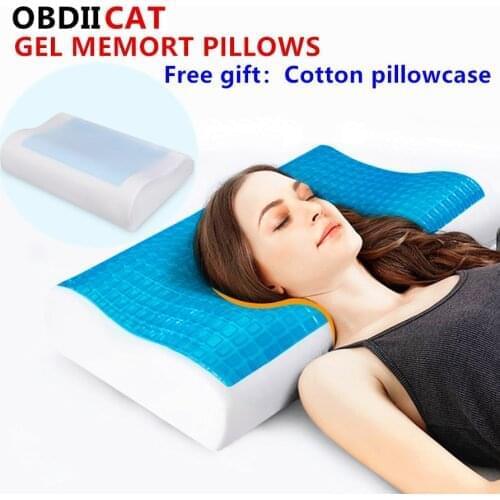 Memory Foam Pillow Neck Gel Slow-Rebound Cervical Orthopedic Cushion Anti-Snore Neck Shoulders Relax For Deep-Sleeping Bedding