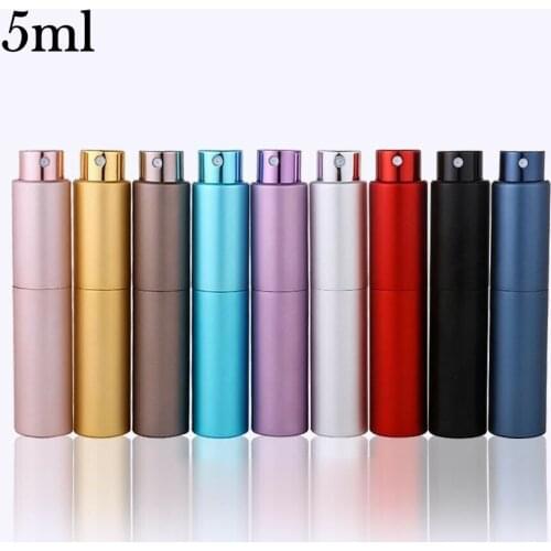 Portable 5ml Rotating High-end Detachable Perfume Bottle Spray Bottle Glass Liner Small Spray Bottle Refillable Empty Atomizer