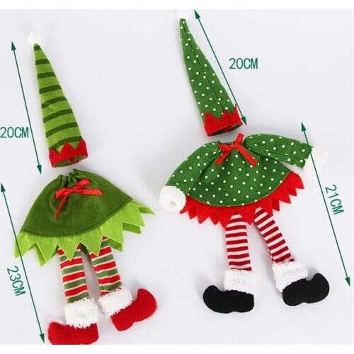 Christmas Wine Bottle Cover 2022 Christmas Ornaments Xmas Gifts Happy New Year 2022 Merry Christmas Decorations For Home 5z