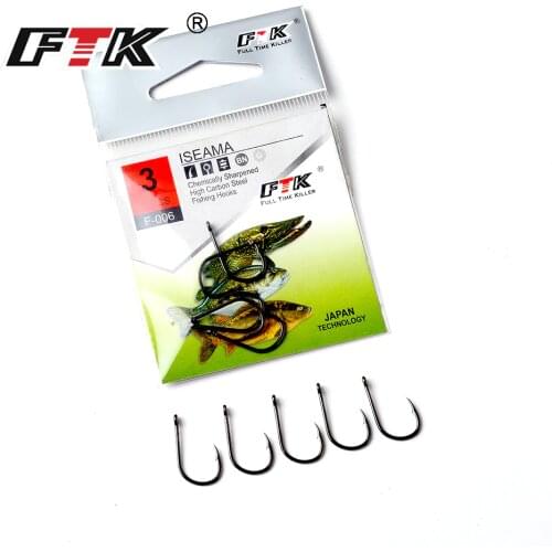 FTK Fishing Hook ISEMA 3#-12# Hi Carbon Fishing Hooks For Carp Fishing