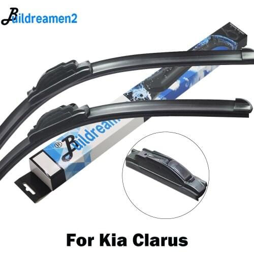 Buildreamen2 Car Wiper Blade Front Windscreen Rubber Wiper For Kia Clarus Sedan Wagon Fit Hook Arm 1996 1997 1998 1999 2000 2001