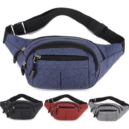 Running Bag Oxford Cloth Cell Phone Pockets Cash Register Shoulder Bag Breathable Messenger Bag Multi-function Sports Pockets