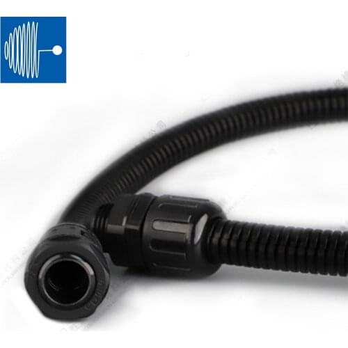 TRIUMPHCABLE 5M Black 5.2 bore - 10 bore PA nylon flame retardant threading corrugated hose can open the wire protection tube