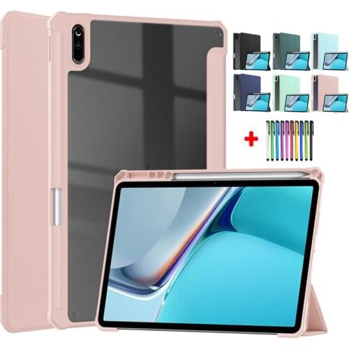 Smart Funda For Huawei Matepad 11 Case Tablet With Pencil Holder Shell Etui Cover For Matepad 11 2021 10.95 inch Coque + Pen