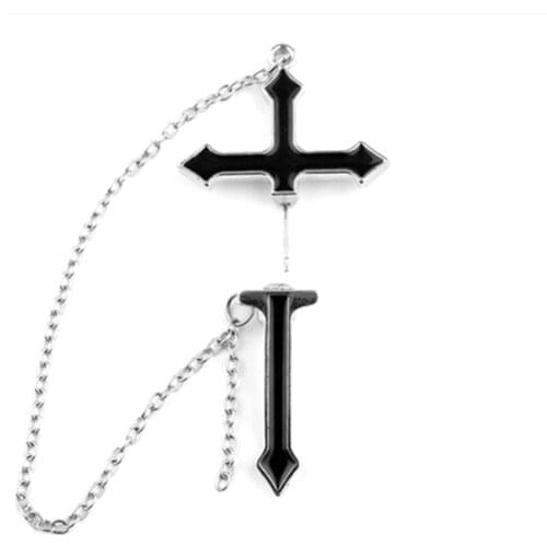 1PCS Fashion Earring For Women Cross Drop Earrings Puck Rock Vintage Crystal Ear Cuff Girls Jewerly Cool Trend Earring