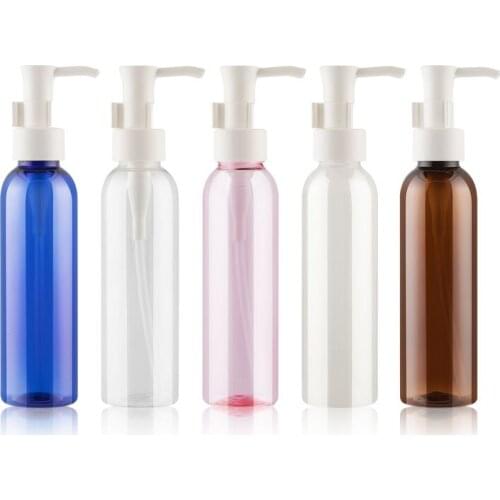 150ml X 36 Clear Brown Blue Empty Pump Bottle for Cosmetic Lotion Liquid Essential Oil Shampoo Portable Travel Refillable Bottle