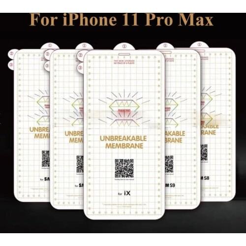 500pcs Unbreakable Membrance Curved Full Soft Hydrogel Film Screen Protector For iPhone 12 Mini 11 Pro Max XS XR X 8 7 6 Plus SE
