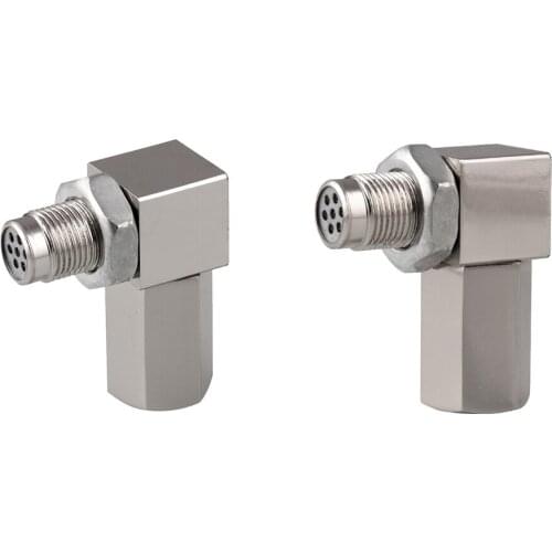 90 Deg Sensor Spacer Engine Light Check Bung Mini Catalytic Converter 2x