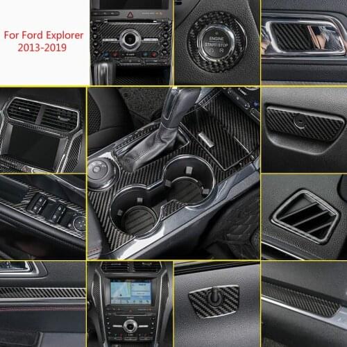 For Ford Explorer 2013-2019 Car Accessories 100% high quality carbon fiber interior trim sequins, dashboard trim Car-Styling