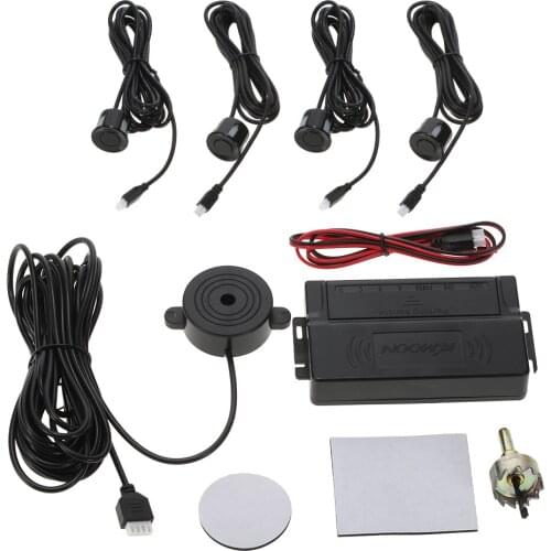 Car Auto Parking Sensor Parktronic Display 4 Sensors Reverse Backup Assistance Radar Detector Light Heart Monitor System