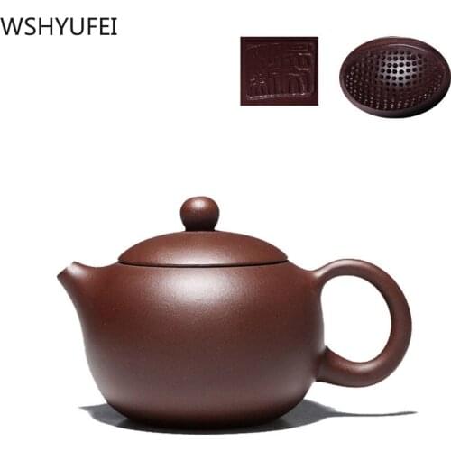 200ML yixing tea pot purple clay xi shi zisha teapot ore beauty chinese kettle suit puer black tea 188 ball holes WSHYUFEI