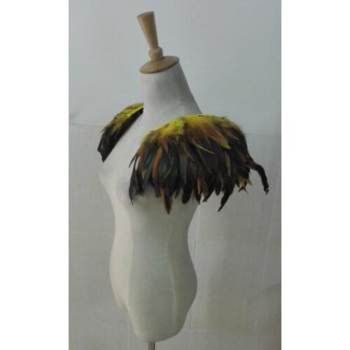 Handmade coque feather shoulder epaulettes #FSP16006
