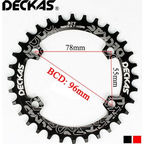 DECKAS 96BCD 40T 42T 44T 46T 48T 50T Asymmetric Round Bike Chainring MTB Crown Bicycle Crankset Fit M6000 M7000 M4100 M5100
